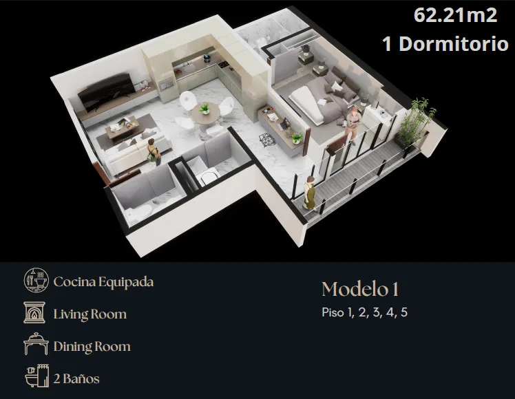 Planta 1 Dormitorio en suite